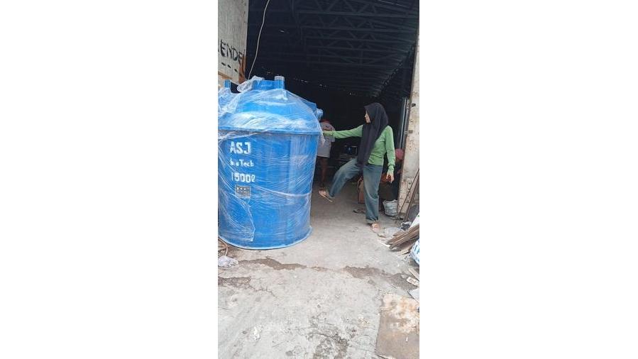 Pengiriman Bio Septictank 1500 L di Indoharvest